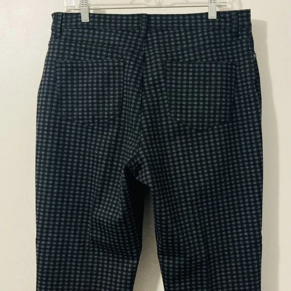 Gloria Vanderbilt Amanda Ponte Jean Pants Women’s 16 Plaid Check Black Gray - Picture 7 of 12